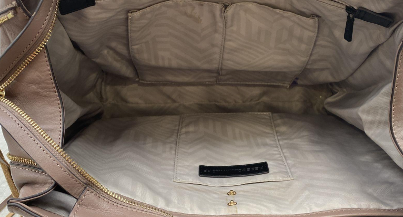 Rebecca Minkoff Brown Pebbled Leather Tote Handbag With Top Handles