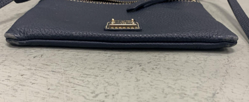 Dooney and Bourke navy pebble grain leather crossbody bag, view 6