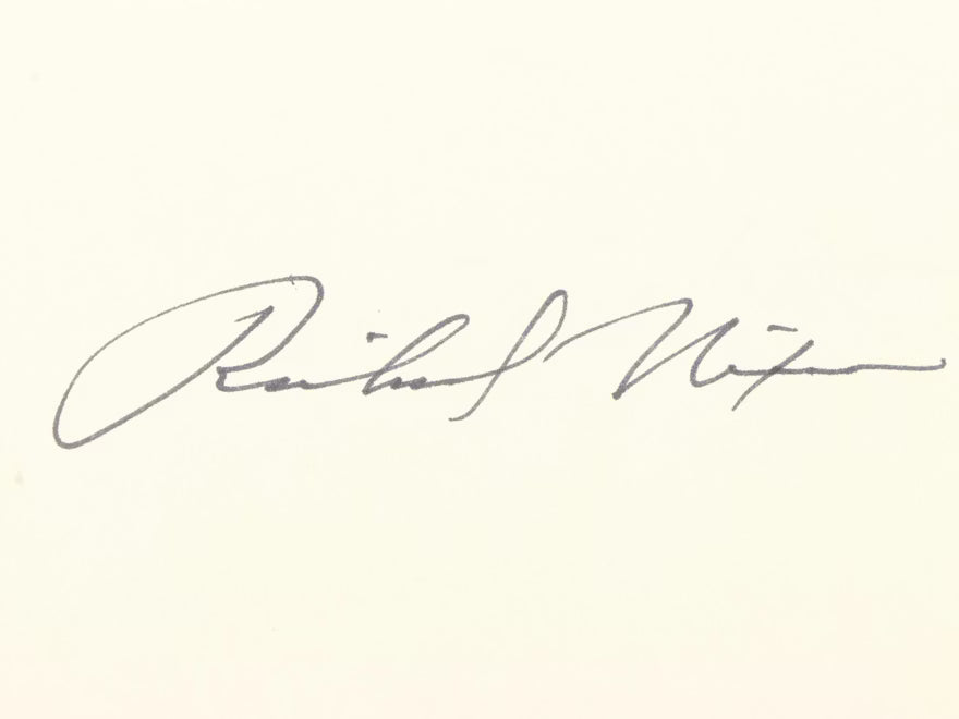 The Memoirs of Richard Nixon and No More Vietnams by Richard Nixon Signed by Richard Nixon 1978 1985 Limited Edition Set with Slipcase (Fixes)