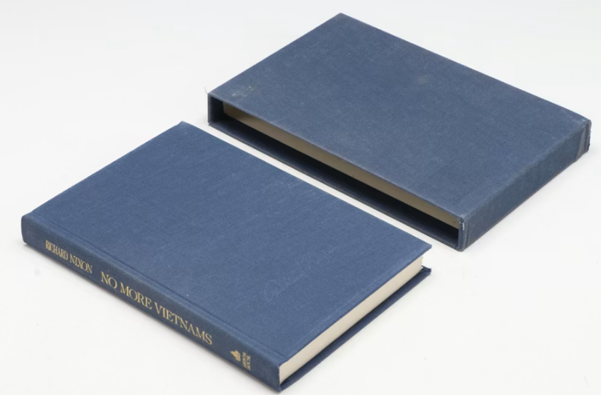 The Memoirs of Richard Nixon and No More Vietnams by Richard Nixon Signed by Richard Nixon 1978 1985 Limited Edition Set with Slipcase (Fixes)