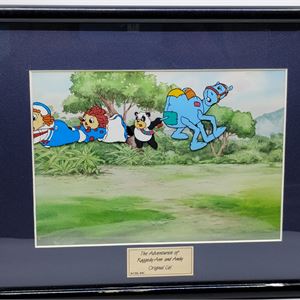 1988 Original Production Animation Cel of Raggedy Ann & Andy Framed | Certified Limited Edition Animation Art