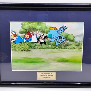 1988 Original Production Animation Cel of Raggedy Ann & Andy Framed | Certified Limited Edition Animation Art