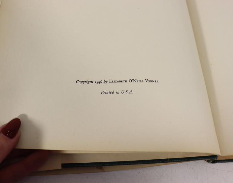 Other Places by Elizabeth O’Neill Verner Signed by John A. Roosevelt 1946 First Edition Bostick and Thornley Hardcover with Dust Jacket Eleanor Roosevelt Provenance (Fixes)