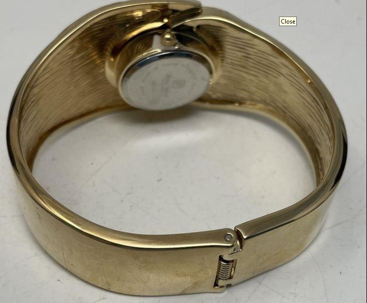 V. W. Beverly Hills Peacock Crystal Cuff Watch Bracelet