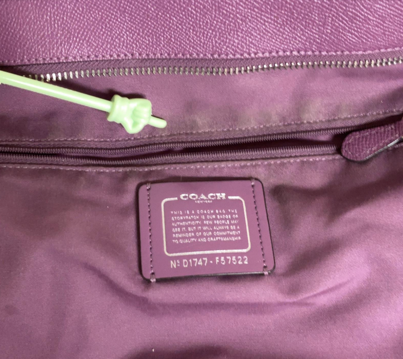 Coach Pink Saffiano Leather Dome Satchel Handbag w/ Silver Hardware & Acrylic Handles