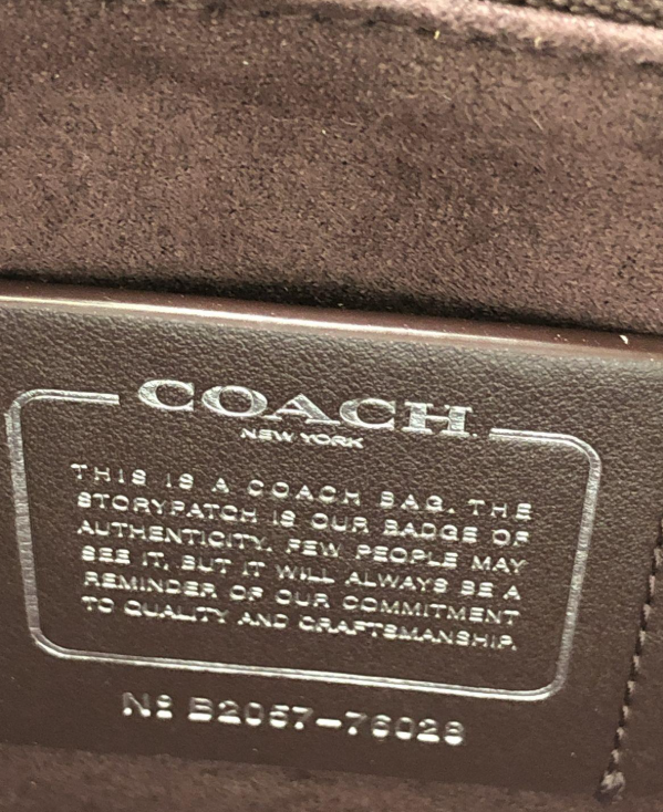 Coach red quilted leather top handle bag with rivet accents and turn-lock, view 3