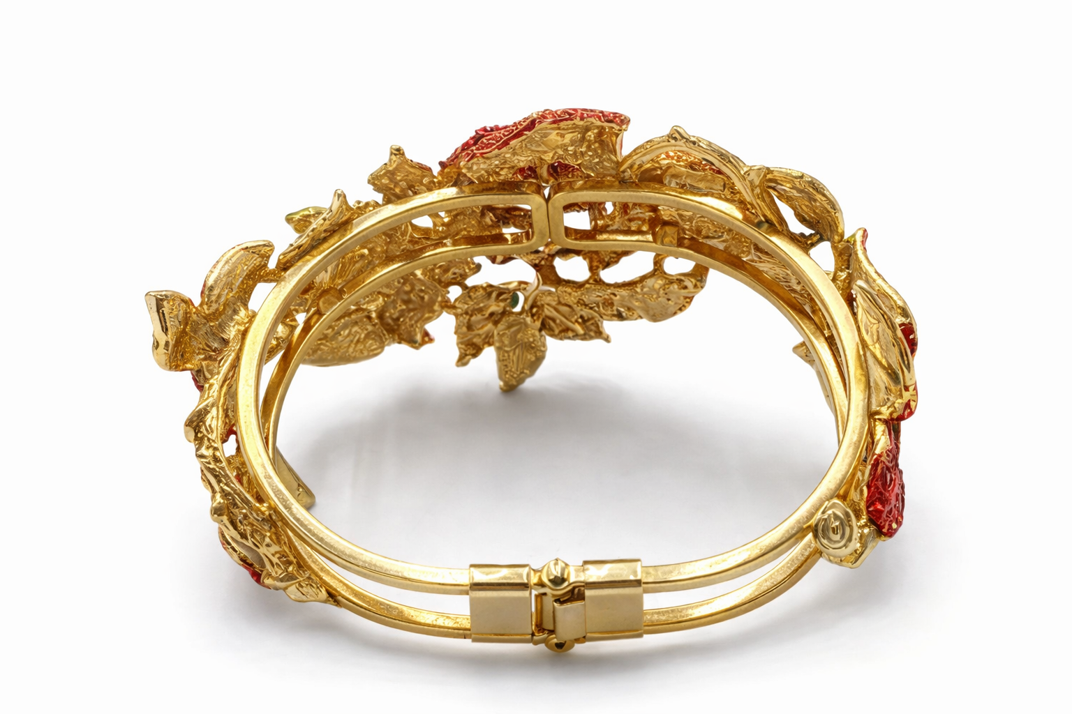 Rose Rhinestone Necklace and Bracelet Set