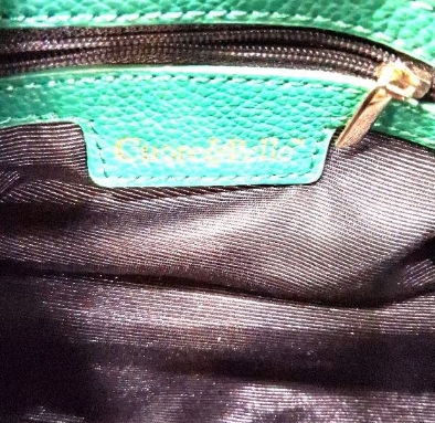 Green slouchy shoulder bag with zip top, view 3