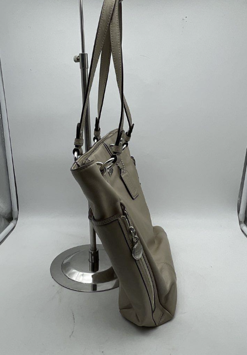 (SOLD) Coach F19456 Gallery Taupe Leather Tote Bag Large Designer Shoulder Handbag