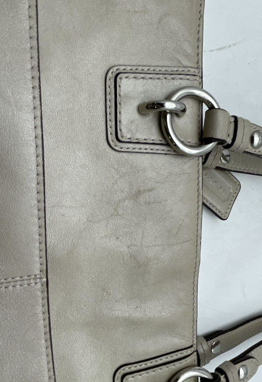 (SOLD) Coach F19456 Gallery Taupe Leather Tote Bag Large Designer Shoulder Handbag