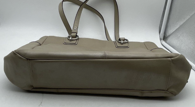 (SOLD) Coach F19456 Gallery Taupe Leather Tote Bag Large Designer Shoulder Handbag
