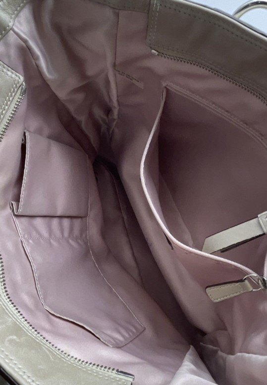 (SOLD) Coach F19456 Gallery Taupe Leather Tote Bag Large Designer Shoulder Handbag