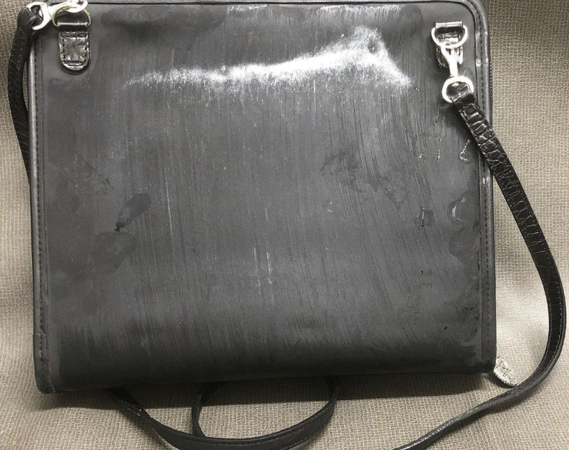 Brighton Black Croc Embossed Leather Briefcase Laptop Bag & Organizer Crossbody Set