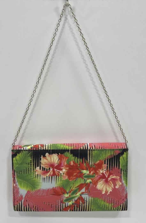 Aldo tropical floral envelope clutch with chain strap, view 6
