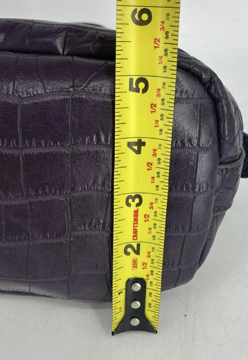 Bueno Deep Purple Croc Embossed Tote Shoulder Bag