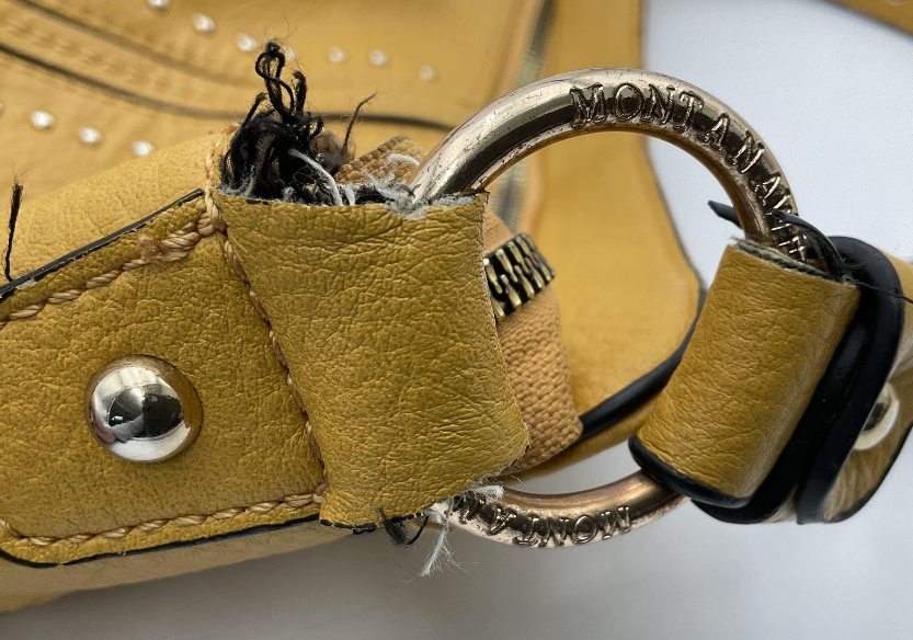 Montana West mustard yellow studded hobo shoulder bag, view 2