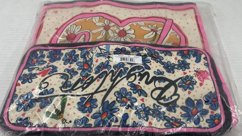 Brighton Fashionista Love Bug tote with floral LOVE artwork, view 3