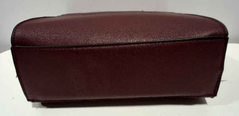 London Fog Taylor Plum Studded Crossbody Bag with Shoulder Strap and Gold Tone Hardware