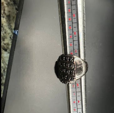 Bold Unisex Dark Green Faceted Stone Statement Ring with Black Crystal Accents