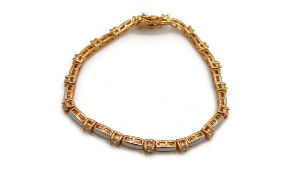 Park Lane Finesse Cubic Zirconia Bracelet | Gold Tone & Silvertone Link Bracelet