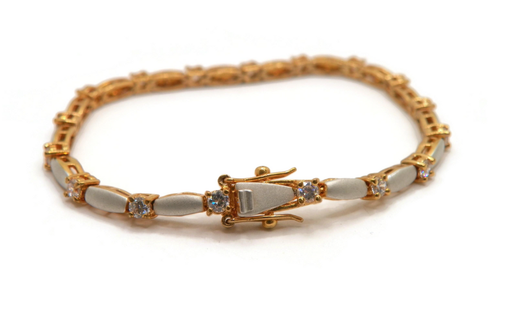 Park Lane Finesse Cubic Zirconia Bracelet | Gold Tone & Silvertone Link Bracelet