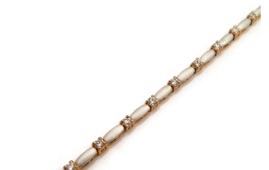 Park Lane Finesse Cubic Zirconia Bracelet | Gold Tone & Silvertone Link Bracelet