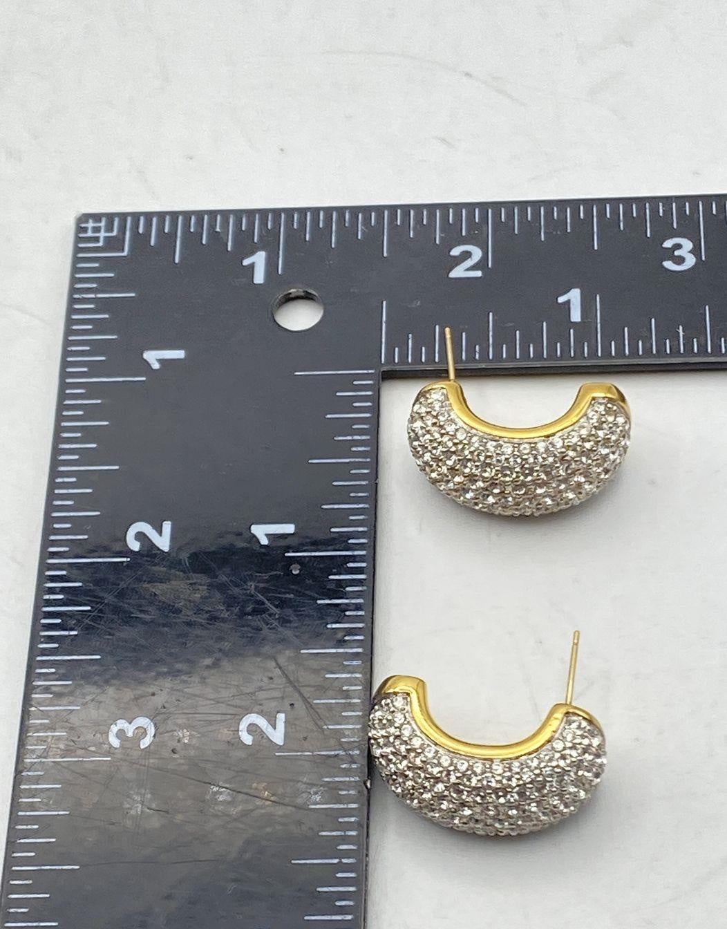 Swarovski Crystal Gold Tone Fashion Earrings