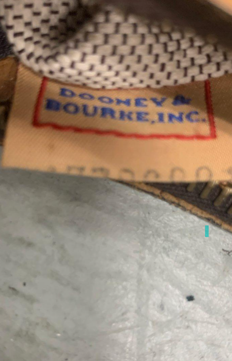 Dooney and Bourke tan ostrich-embossed leather hobo bag with duck charm, view 5