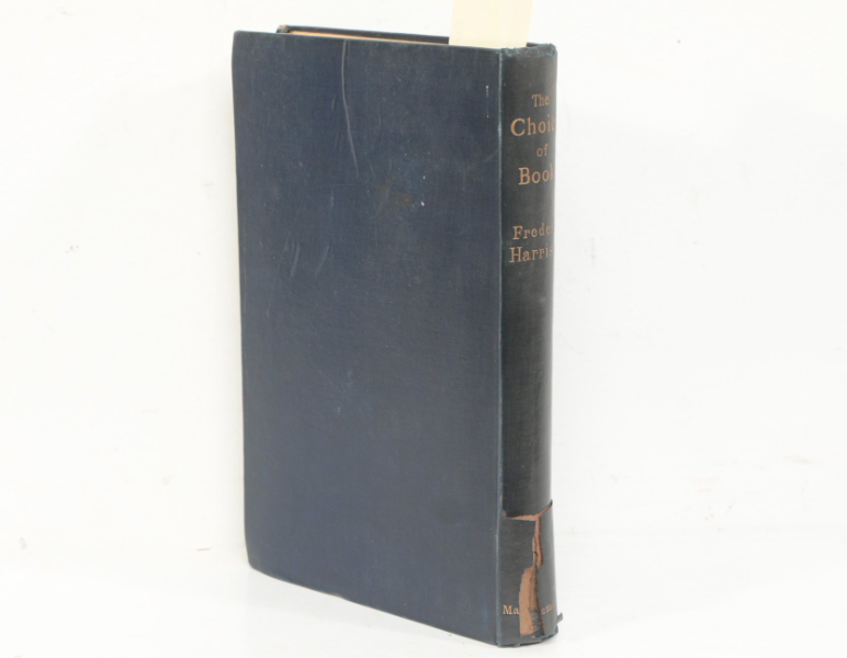 The Choice of Books by Frederic Harrison, 1886 dark cloth hardcover with gilt spine, view 2