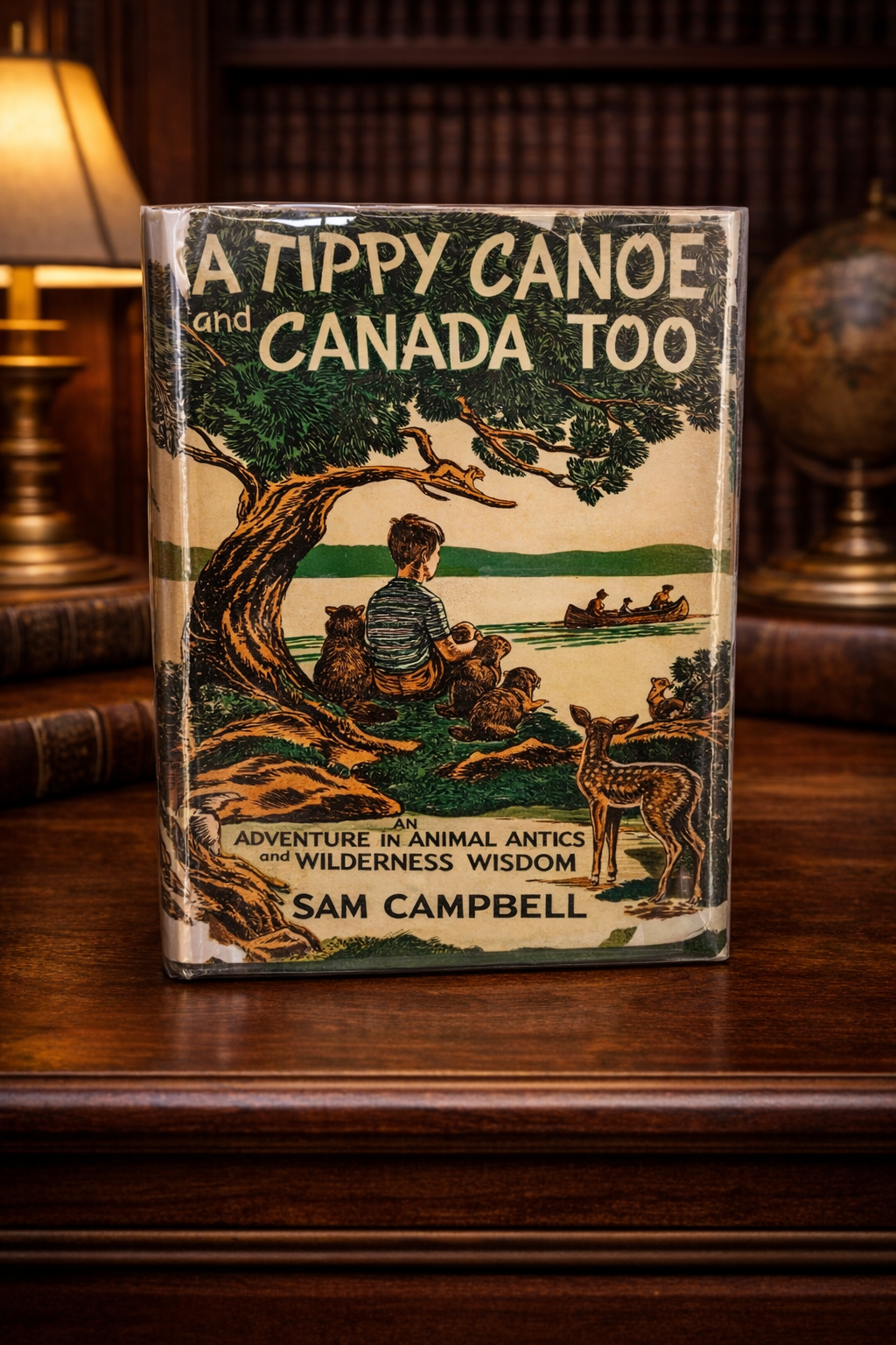 A Tippy Canoe and Canada Too (1946) First Edition Signed by Sam Campbell Hardcover with Dust Jacket