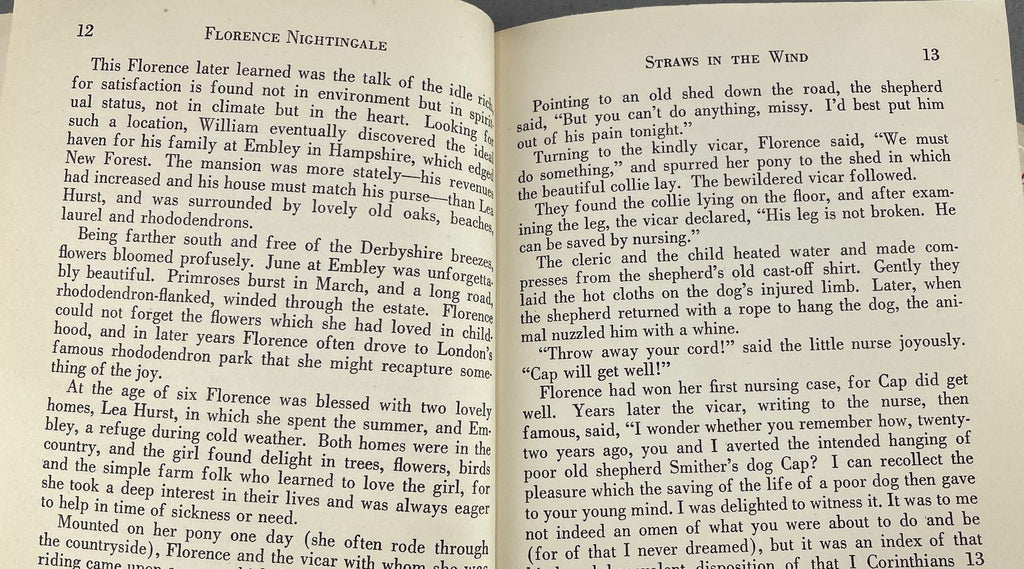 Florence Nightingale: The Lady with the Lamp by Basil Miller | Signed by Basil Miller 1947 Hardcover with Dust Jacket (Fixes)