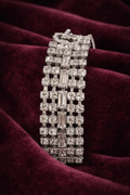 Weiss Vintage Rhinestone Bracelet with Baguette & Round Cut Stones