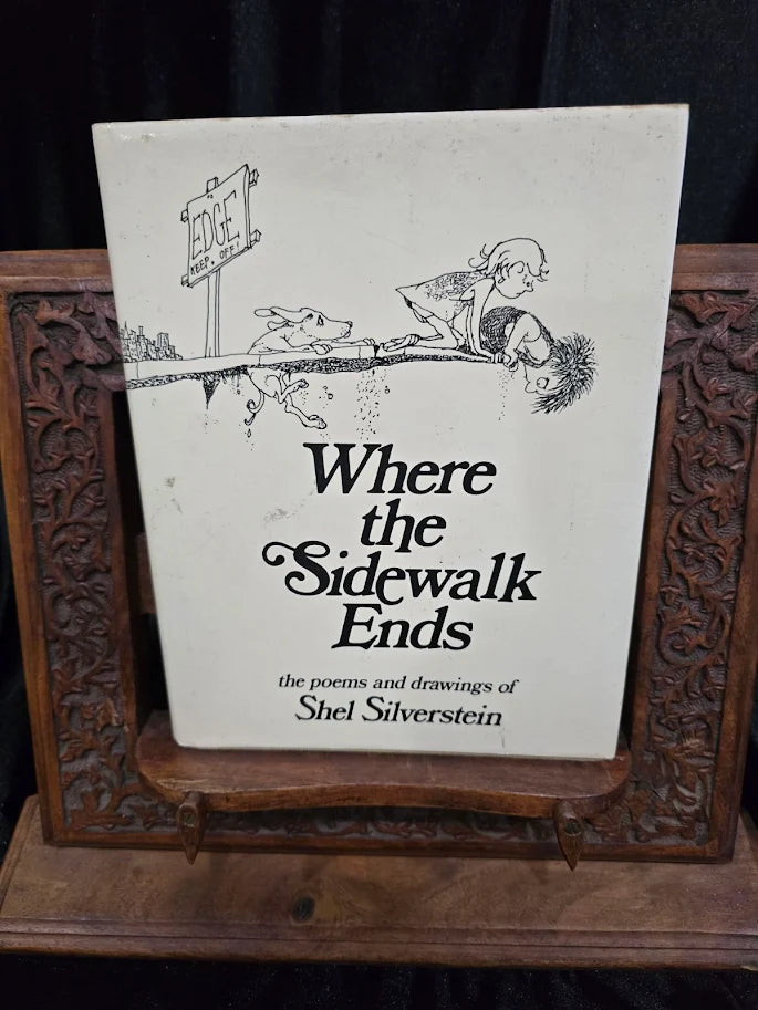 Where the Sidewalk Ends by Shel Silverstein, Harper and Row hardcover in white dust jacket, view 2
