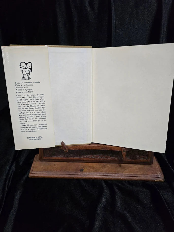Where the Sidewalk Ends by Shel Silverstein, Harper and Row hardcover in white dust jacket, view 5