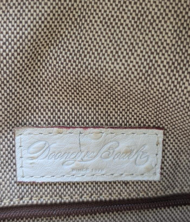 Dooney & Bourke Ostrich-Embossed Leather Crossbody Bag White Zip-Front Utility Style