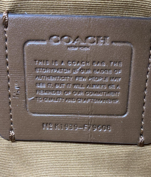 Coach chalk white pebbled leather tote F79608 with leather hangtag, view 8