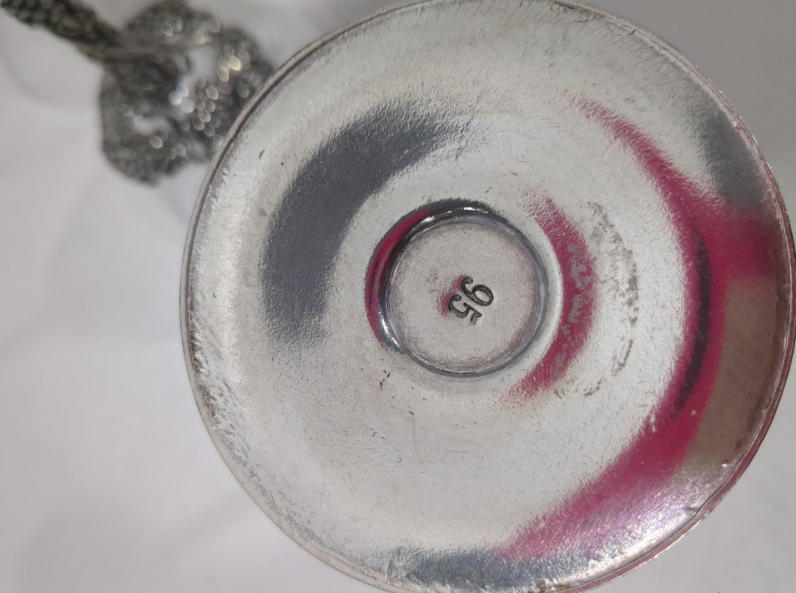 Silver-Plated Glass Decanter with 6 Matching Wine Glasses – Vintage Entertaining Set