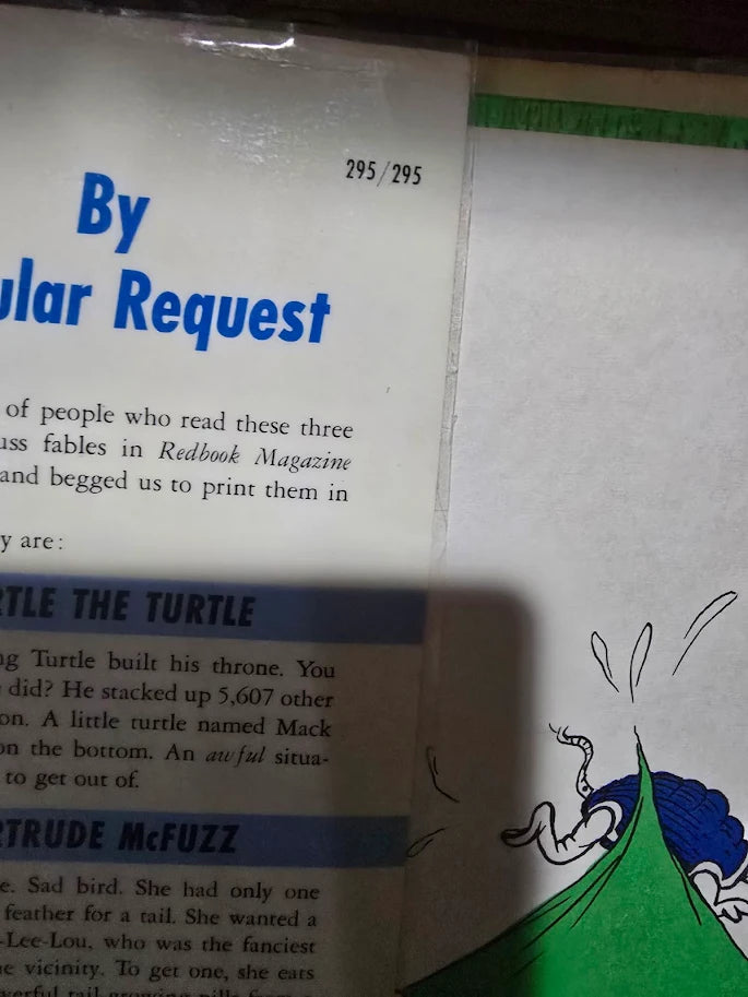 Yertle the Turtle and Other Stories by Dr. Seuss, 1958 Random House hardcover in dust jacket, view 4