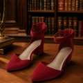 Size 8 Women's Dream Pairs Red Block Heels