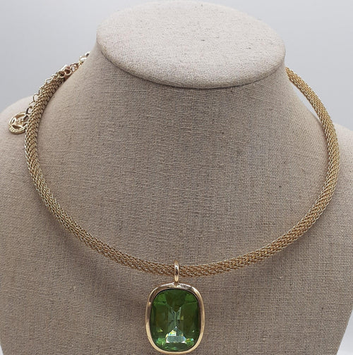 (SOLD) Crown Trifari Faux Stone Necklace 18"