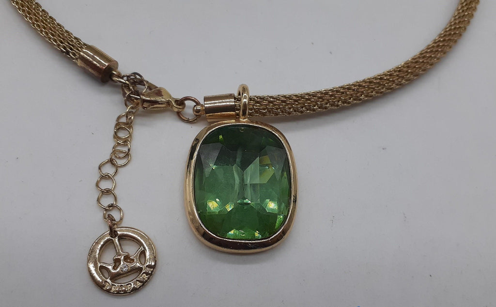 (SOLD) Crown Trifari Faux Stone Necklace 18"