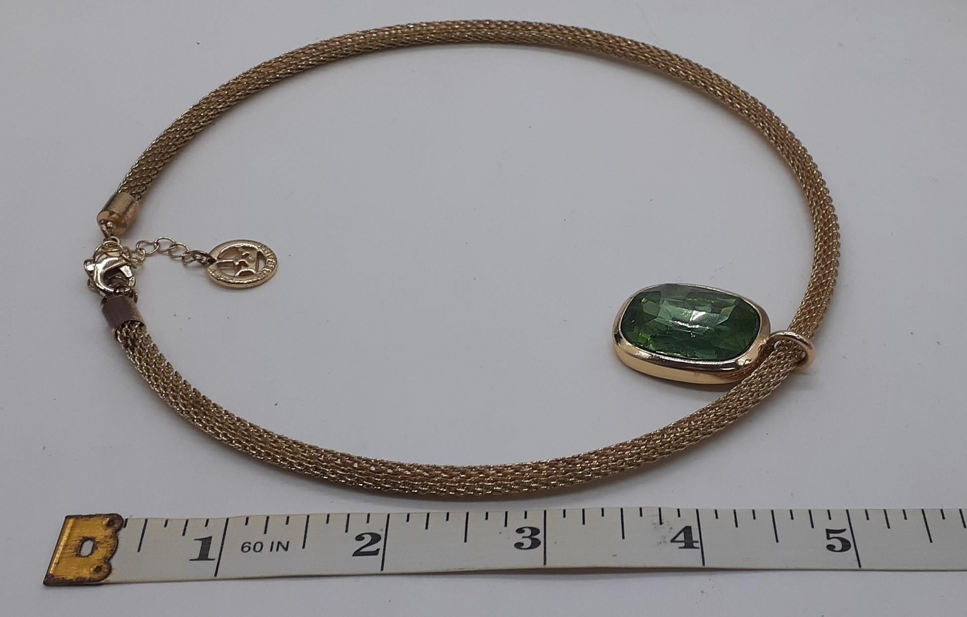 (SOLD) Crown Trifari Faux Stone Necklace 18"