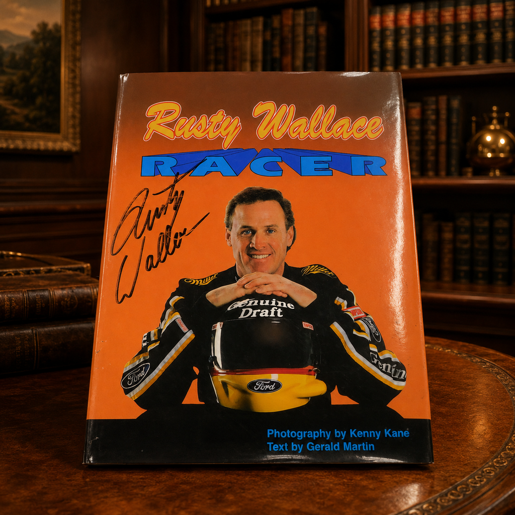 Rusty Wallace Racer by Gerald Martin Signed by Gerald Martin 1994 Hardcover (Fixes)
