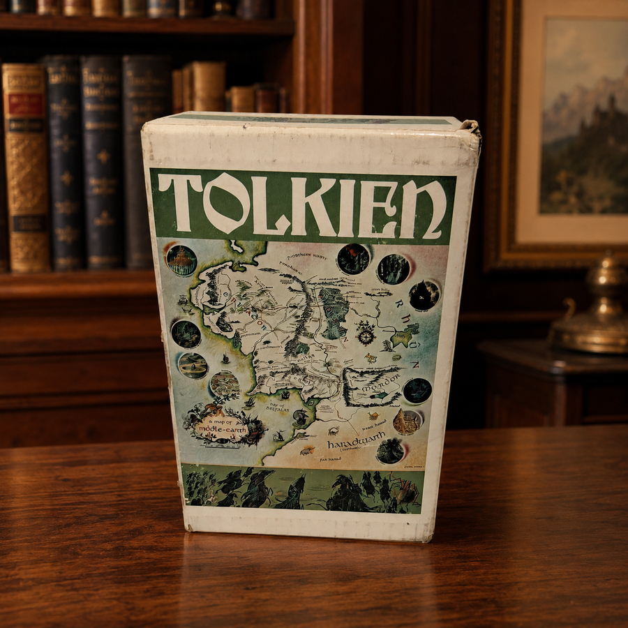 The Lord of the Rings boxed set by J.R.R. Tolkien, Ballantine three volumes in slipcase