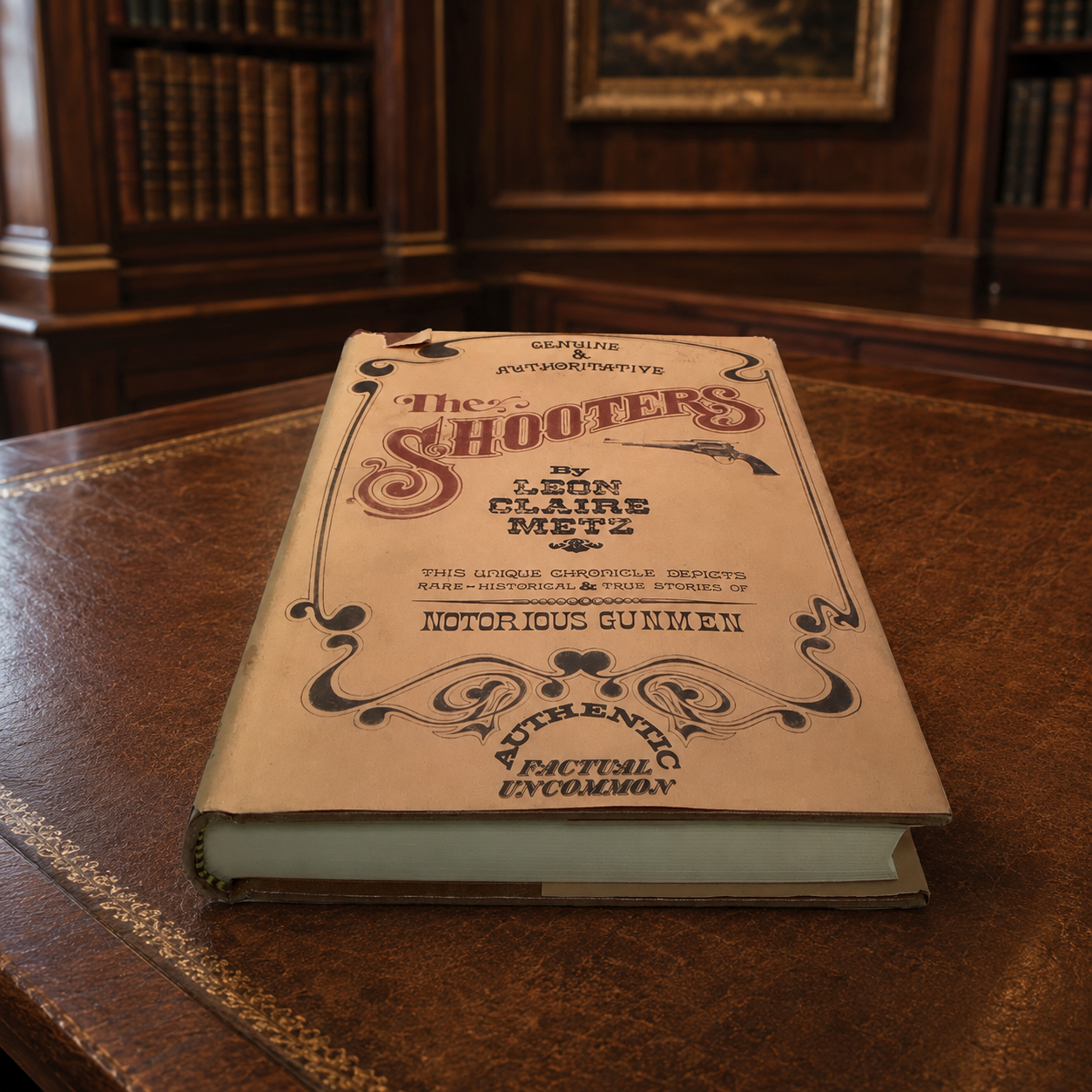 The Shooters by Leon Claire Metz Signed by Leon Claire Metz 4th Printing 1983 No COA (Fixes)