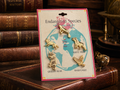 Endangered Species Animal Pin Set Gold Tone Vintage Brooch Collection On Original Card