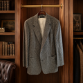 1990s–early 2000s Brooks Brothers Men's Glen Plaid Tweed Sport Coat