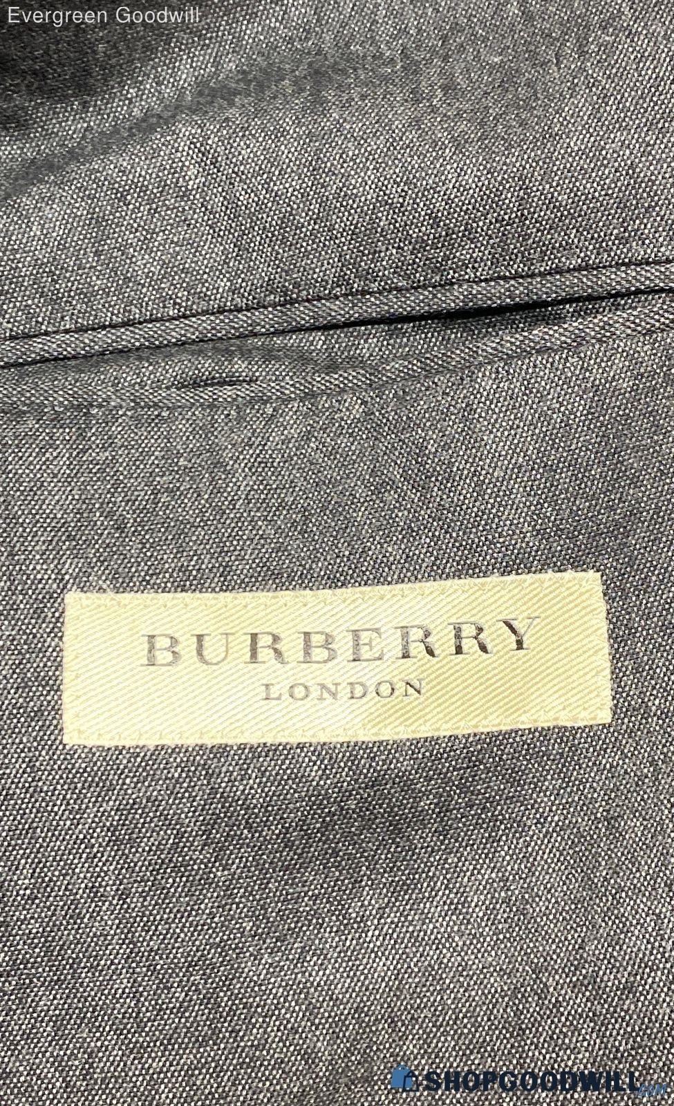 Men’s Burberry London Black Virgin Wool Blazer Jacket