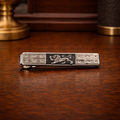Swank silver tone lion motif tie bar tie clip