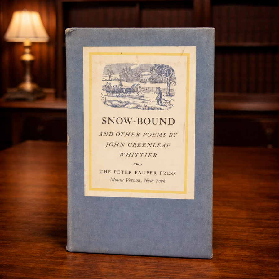Snow-Bound and Other Poems by John Greenleaf Whittier, 1965 Peter Pauper Press hardcover in slipcase with ephemera